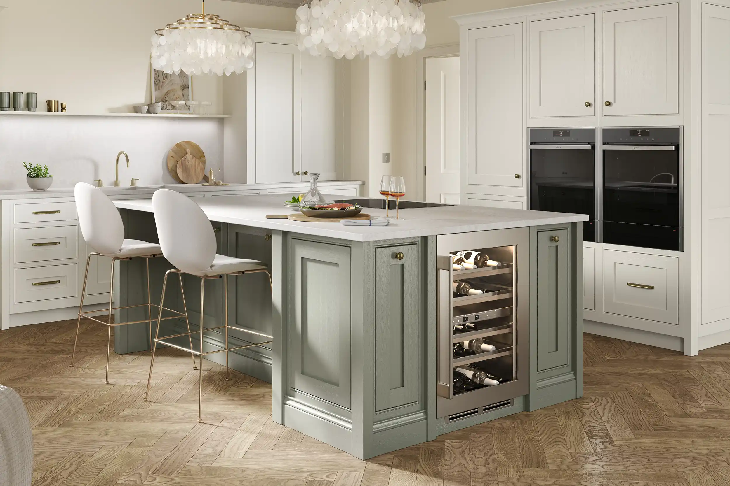 Clarendon Kitchen in Dove Grey and Regiment