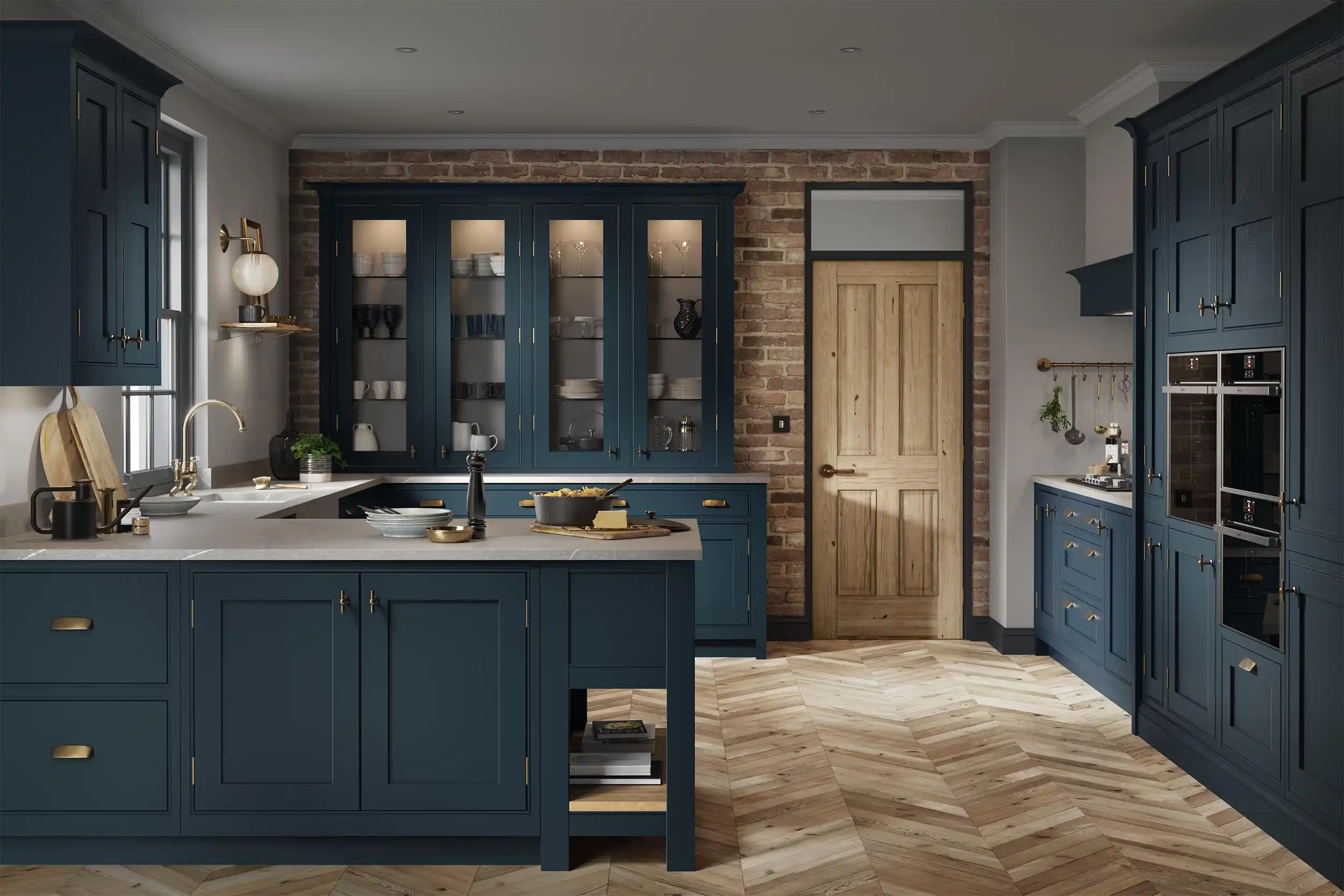 Clarendon Kitchen in Hartforth Blue