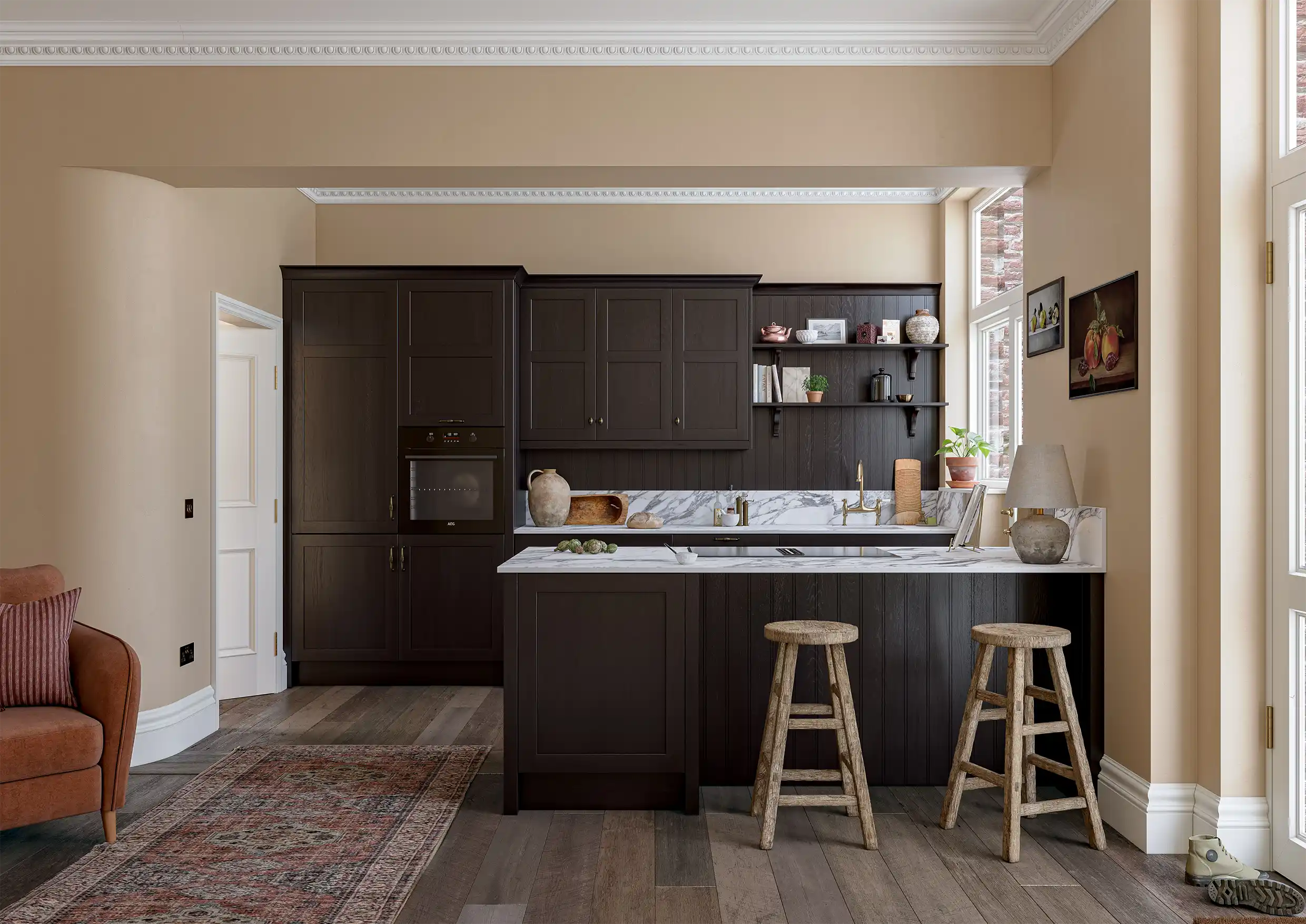 Crathorne Kitchen in Carbon