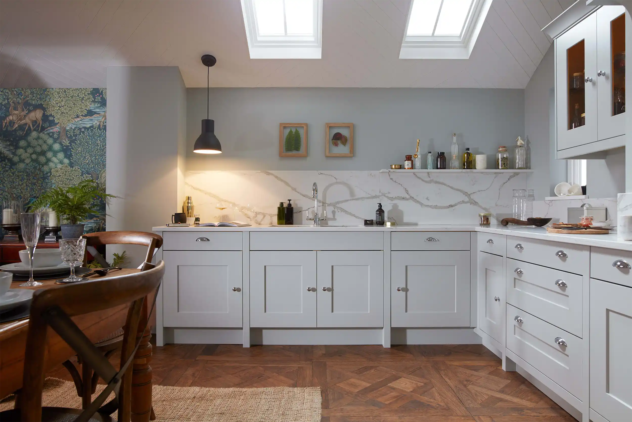 Fitzroy Kitchen in Partridge Grey and Porcelain