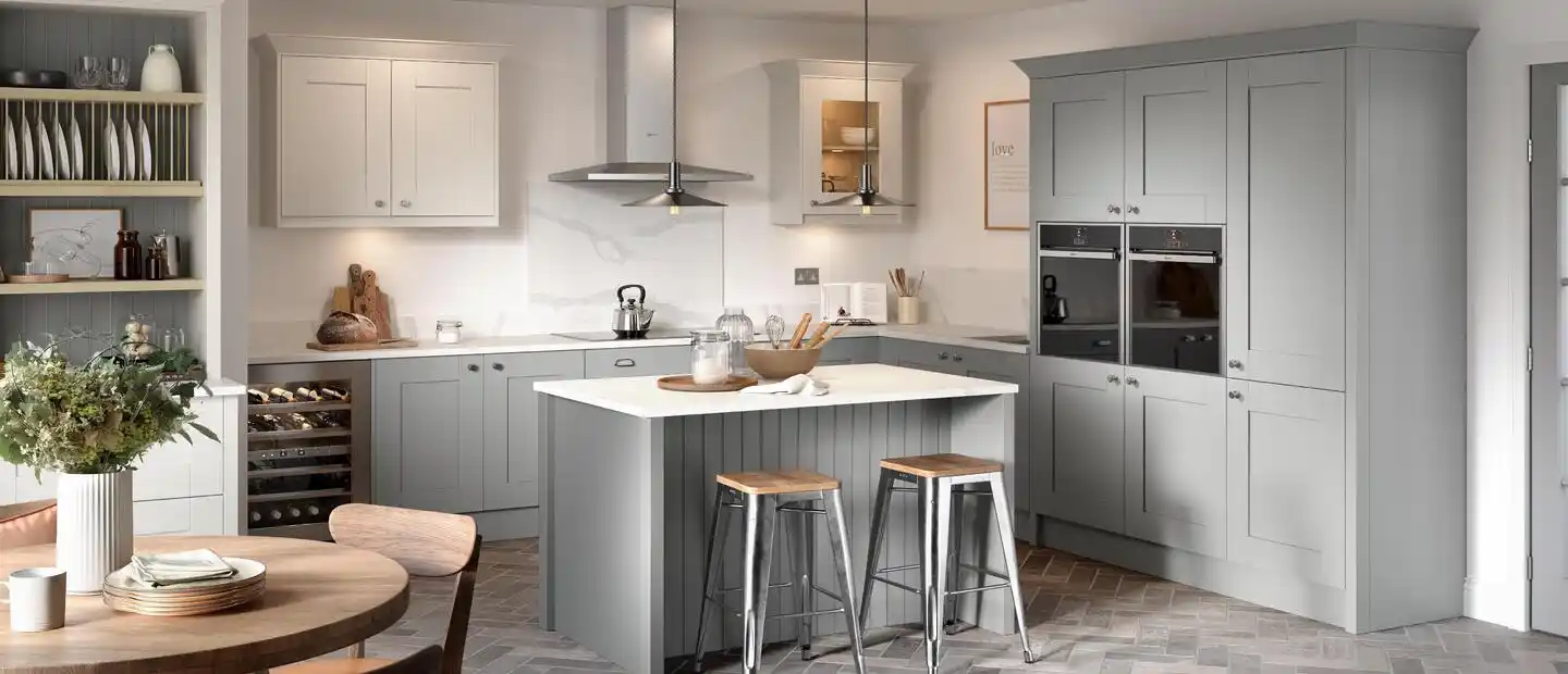 Milbourne Kitchen in Dust Grey and Dove Grey