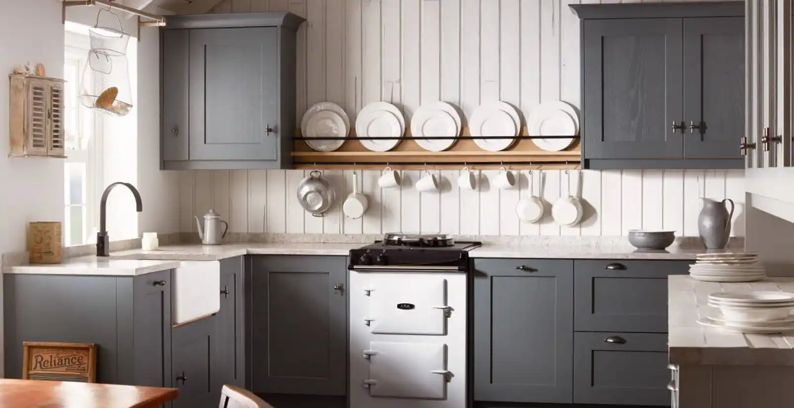 Mornington Shaker Kitchen in Slate & Partridge Grey