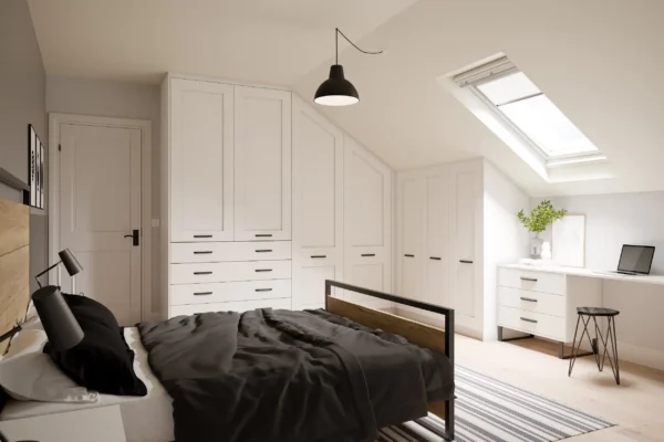 Stanhope Bedroom in Bolam Super White Woodgrain