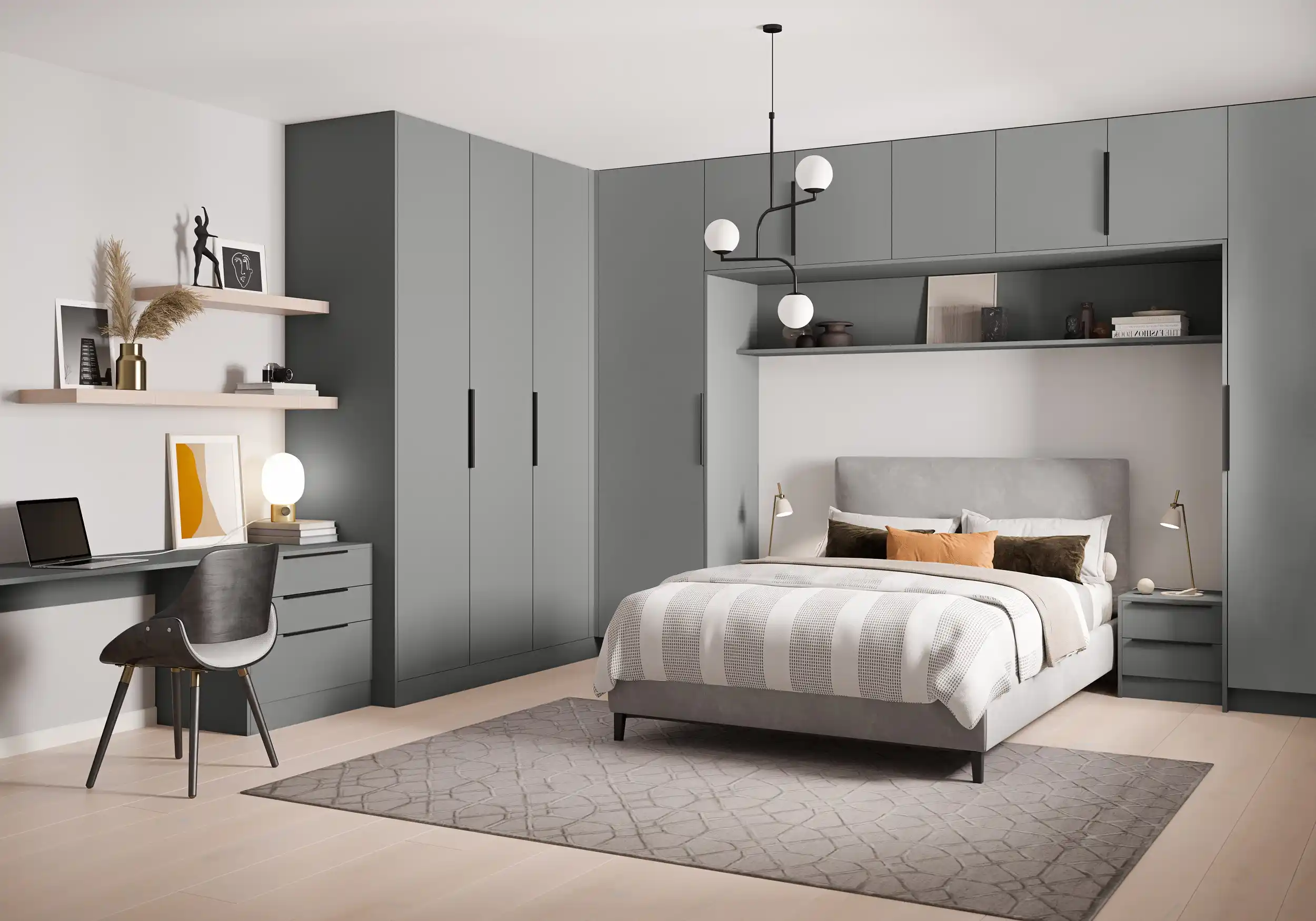 Unity Bedroom in Supermatt Graphite